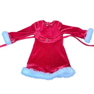Bonnie Baby Holiday Christmas Santa Claus Red Dress Girls Size 24 Months